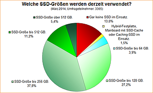 Umfrage-Auswertung: Welche SSD-Größen werden derzeit verwendet (2014)?